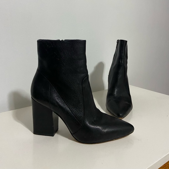 Vince Camuto black heeled boots. Real leather. Size 8. - Picture 12 of 14